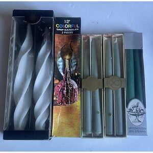 Vintage COLONIAL CANDLE , Colors Candle 12"Spitzkerzen And More Lot Of 10 Candle